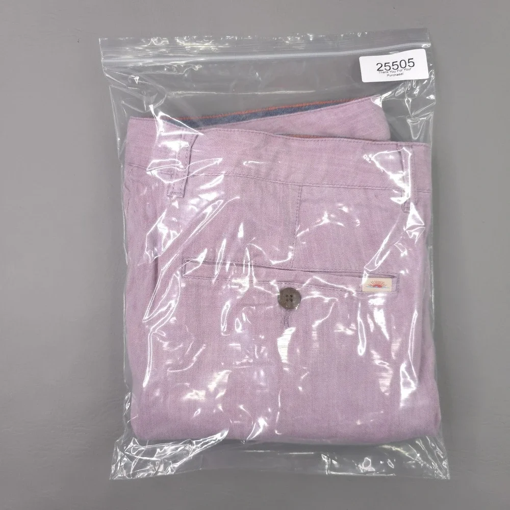 Faherty Shorts Mens 36 Pink Linen Cotton Stretch‎ Chino 7 Inch Summer Casual